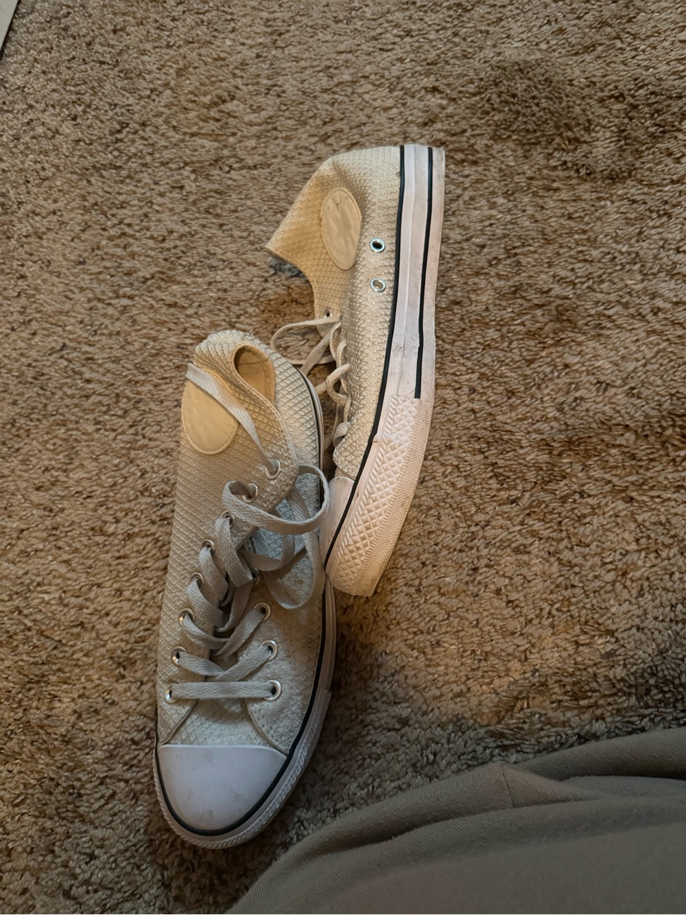 Converse Cream White Canvas Sneakers